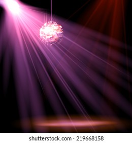 Disco ball. background. vector
