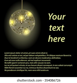 disco ball black background