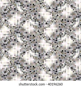 disco ball black pattern, vector art illustration