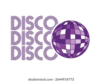 disco ball with color variations, vector disco ball illustration
