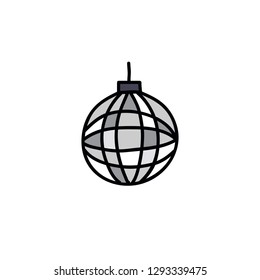 disco ball doodle icon