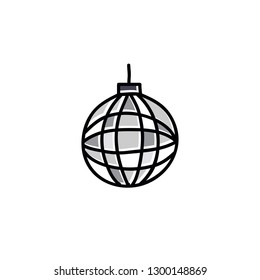 disco ball doodle icon