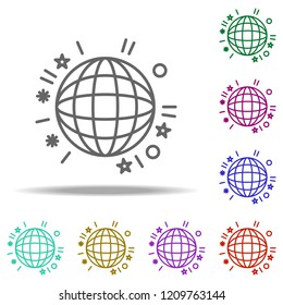 disco ball dusk icon. Elements of Birthday in multi color style icons. Simple icon for websites, web design, mobile app, info graphics