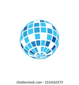 Disco ball graphic design template vector isolated