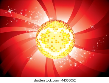 disco ball with heart