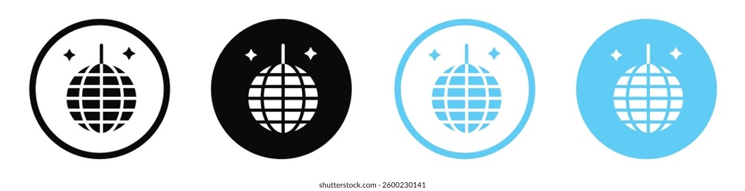 Disco ball icon collection. vector illustration set