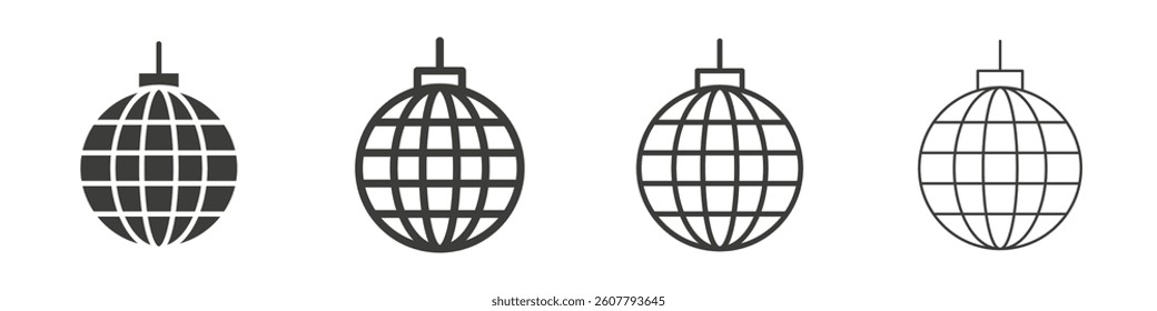 Disco ball icon collection for website designs