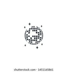 Disco ball icon design. Party decoration.