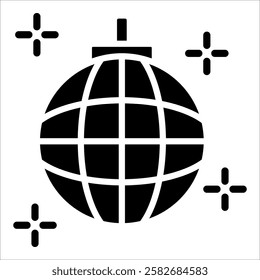 Disco Ball Icon Element For Design