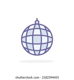Icono de bola disco con un estilo de contorno relleno. Para tu diseño, logotipo. Ilustración vectorial.