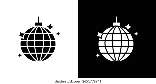 Disco ball icon of a flat style vector