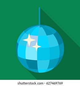 Disco ball icon in flat style isolated on white background. Event service symbol stock vector illustration.