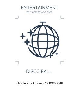 disco ball icon. high quality line disco ball icon on white background. from entertainment collection flat trendy vector disco ball symbol. use for web and mobile