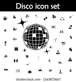 Disco ball icon. Disco icons universal set for web and mobile