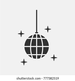 Disco ball icon illustration isolated vector sign symbol