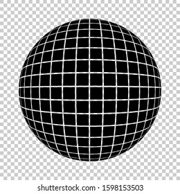 disco ball icon isolated on transparent background