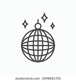Disco ball icon isolated on white background