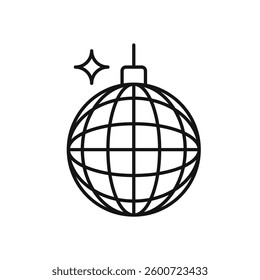 Disco ball icon isolated. simple vector icon on white background