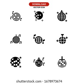 disco ball icon or logo isolated sign symbol vector illustration - Collection of high quality black style vector icons
