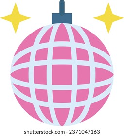 Icono de bola disco en fondo transparente