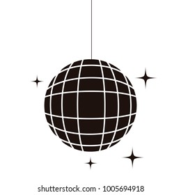 Disco ball icon on a white background, Vector illustration