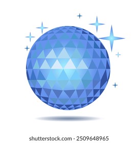 Disco ball icon on white background. Vector illustration