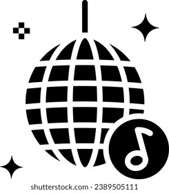 disco ball icon in party and celebration package