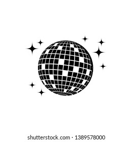 disco ball icon, party decoration, club element, vector illustration