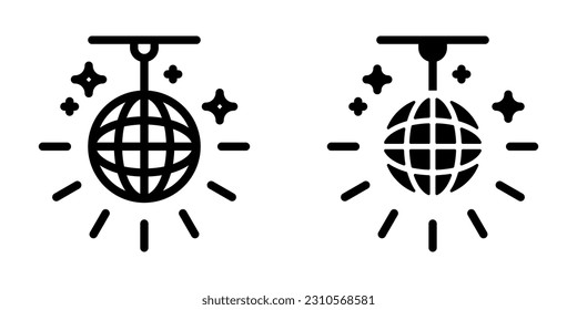 Disco ball icon. sign for mobile concept and web design. vector illustration