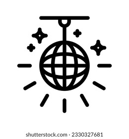 Disco ball icon. sign for mobile concept and web design. vector illustration