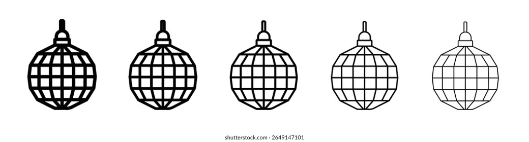 disco ball icon simple vector outline logo