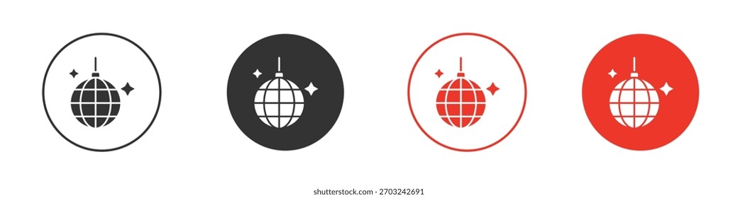 Disco-Ball-Symbol, solides Piktogramm. Vektorgrafik einzeln