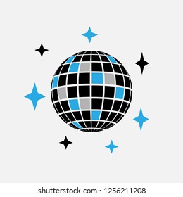 Disco ball icon. Disco sphere party concept symbol design. Stock - Vector illustration can be used for web