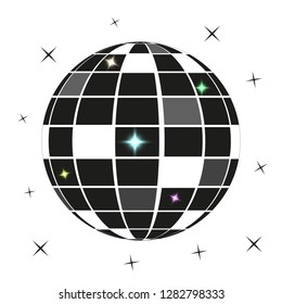 Disco ball icon. Disco sphere party concept symbol design. Stock - Vector illustration can be used for web eps10