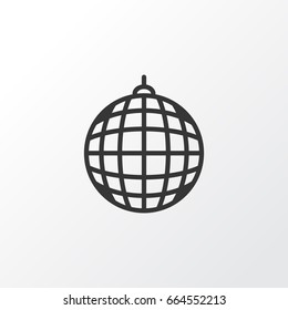 Disco Ball Icon Symbol. Premium Quality Isolated Dance Club Element In Trendy Style.