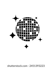 Icono de bola de discoteca, Vector mejor ícono plano.