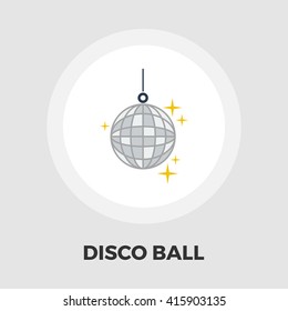 Disco ball icon vector. Flat icon isolated on the white background. Editable EPS file. Vector illustration.