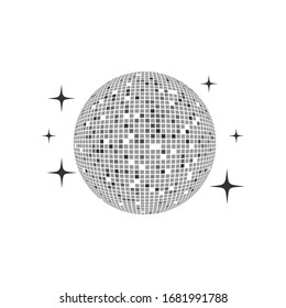 disco ball icon vector Illustration