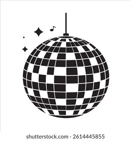 disco ball icon vector Illustration.