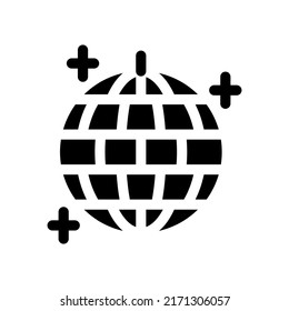 Disco Ball Icon Vector Symbol Design Illustration