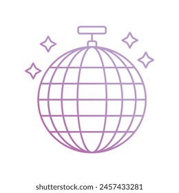 Icono de bola de discoteca con fondo blanco Vector ilustración de stock