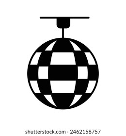 disco ball icon with white background vector stock illustration