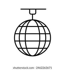 Icono de bola de discoteca con fondo blanco Vector ilustración de stock