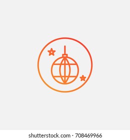 Disco ball icon.gradient illustration isolated vector sign symbol