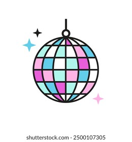 Disco ball icon.Isolated on white background