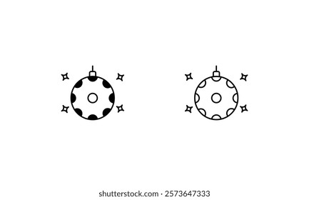 Disco Ball icons set vector stock illustration