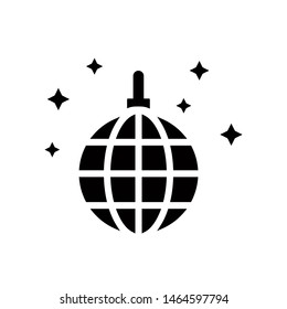 Disco ball icon,vector illustration. Flat design style. vector disco ball icon illustration isolated on White background, disco ball icon Eps10. disco ball icons graphic design vector symbols.