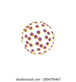 Disco ball lamp logo design vector template
