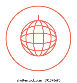 Disco ball line icon.