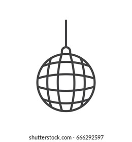 Disco ball line icon.